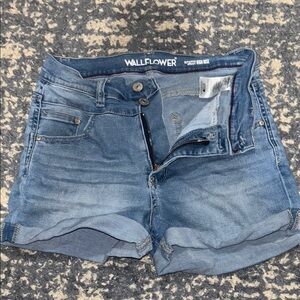 Wallflower Light Blue Denim Shorts